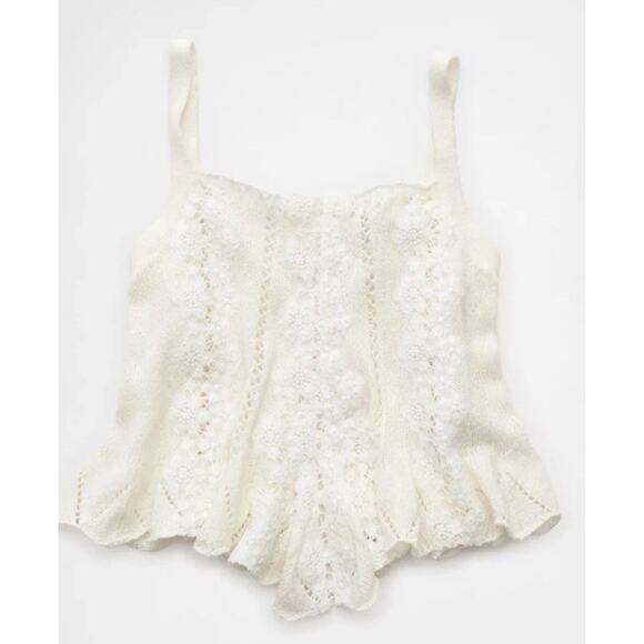 American Eagle Lace Style Tank Top Size Medium - Picture 5 of 5